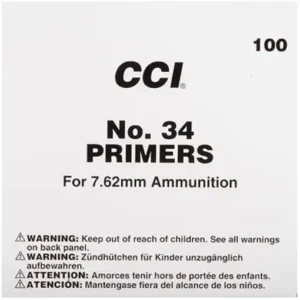 CCI Large Rifle 7.62mm NATO-Spec Military Primers #34 Box of 1000 (10 Trays of 100)